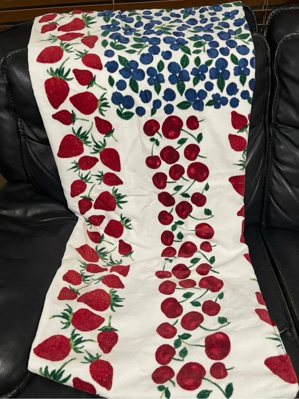 Patriotic Cynthia Rowley Beach Towel - Patriotic Beach Towel Berries